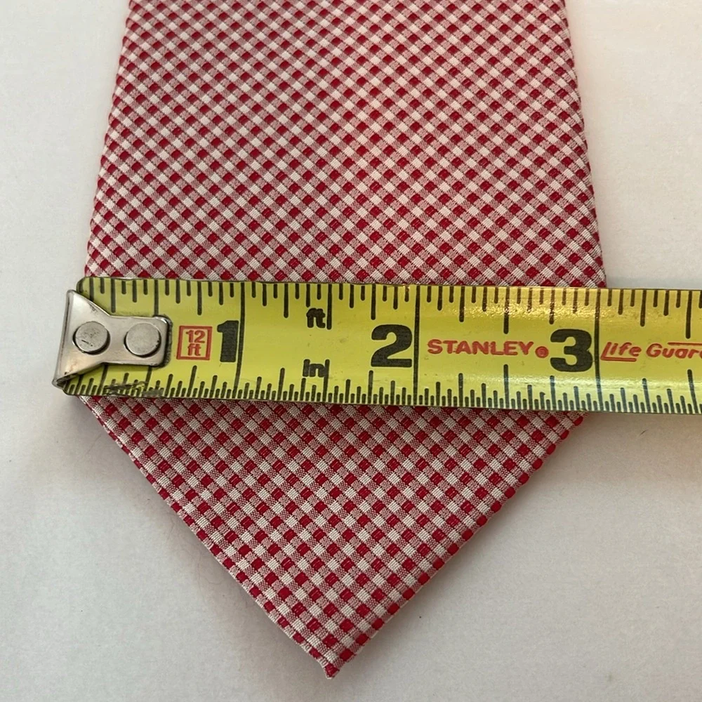 Banana Republic red and white checked tie brand new